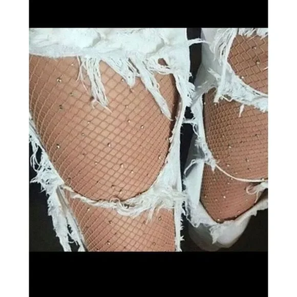 Sexy Elastic pantyhose with jewels - Picture 2 of 7